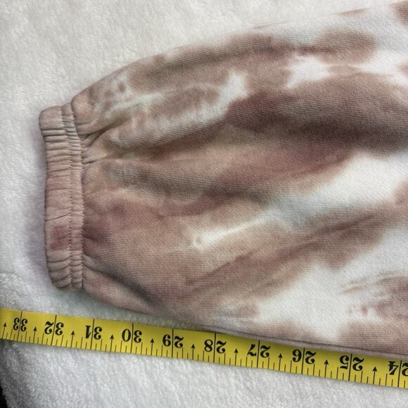 Buc-ee’s Tie Dye Blue Brown White Fleece Jogger Logo Sweatpants Size L - Picture 10 of 10